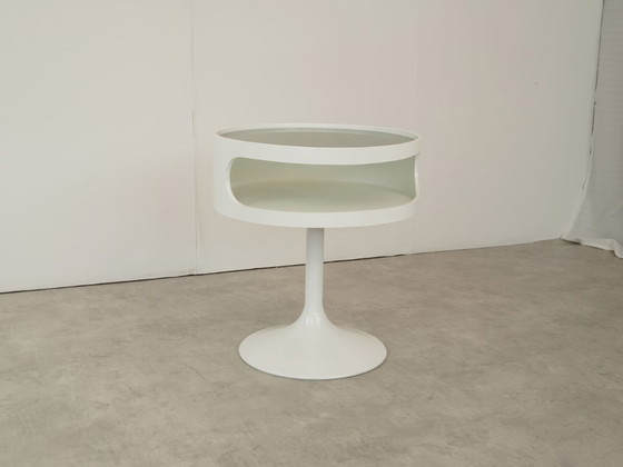 Image 1 of Table d'appoint Opal Luna, design vintage, style années 70, époque spatiale