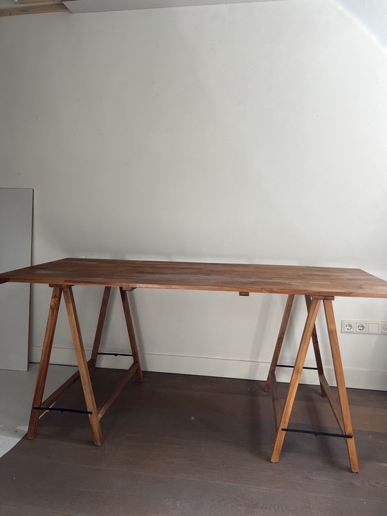 Image 1 of HKliving trestle table