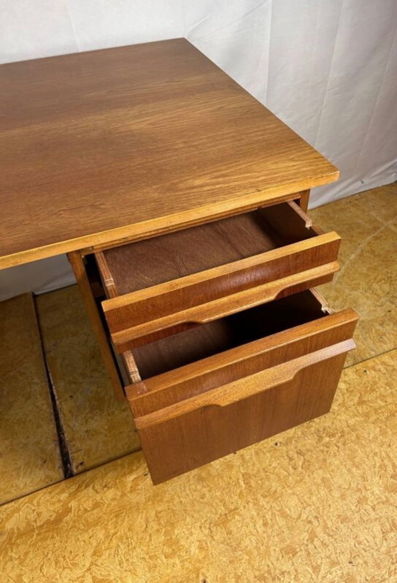 Image 1 of Mid-Century Retro Vintage Teak Desk – 1960s Danish Design  A Perfect Blend of Style and Functionality  Bring timeless Scandinavi