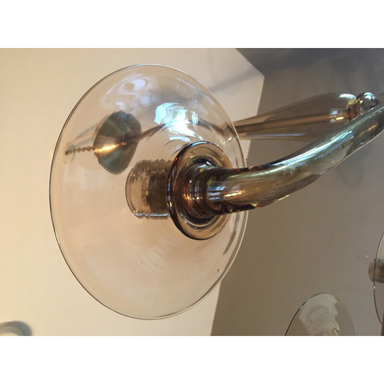 Image 1 of Vintage blown glass chandelier - 1960s