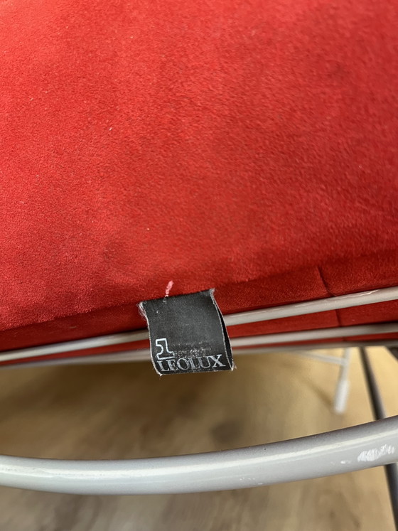 Leolux Volare Red - Free Pickup / Shipment Not Possible – 2 seaters, Textile, Metal (photo 4 of 5)