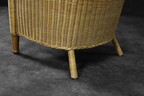 Image 1 of Vintage Italiaanse moderne Boho rotan stoel uit het midden van de eeuw, jaren 70