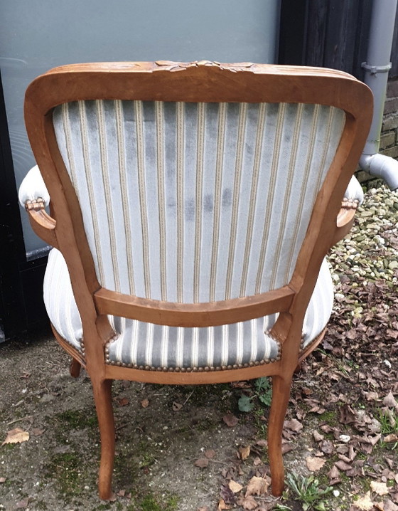 Louie Seize Fauteuil – Velvet, Wood (photo 3 of 6)