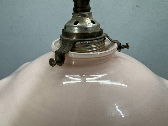 Image 1 of Lampada a sospensione antica Art Déco: vetro elegante e atmosfera senza tempo