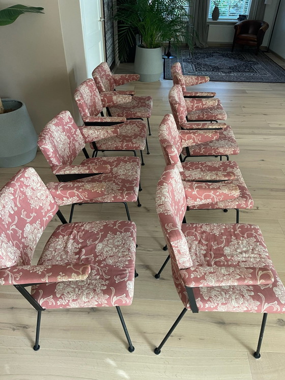 8x Gispen chairs – Dining chairs, Metal, Textile (photo 2 of 7)