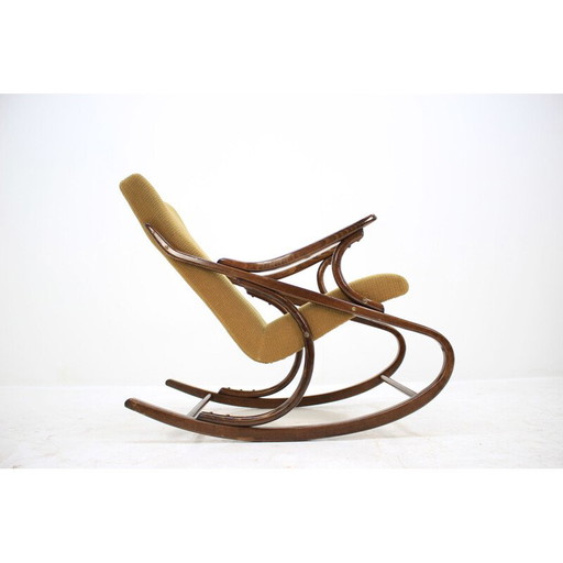 Sedia a dondolo vintage, Cecoslovacchia 1950