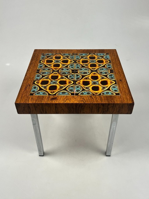 Vintage Side Table, Tile Table, Belgium 1970s