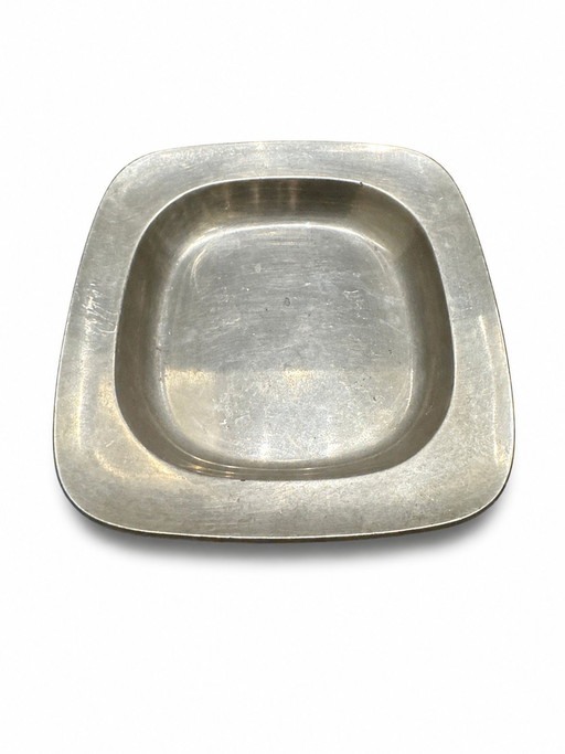 Just Andersen Denemarken – Minimalistische vierkante tinnen schaal / vide-poche (Mod. 2571)