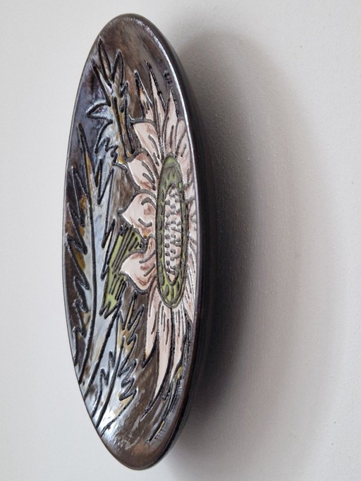 Piatto da parete.Decorazione floreale.Ruscha.Germania