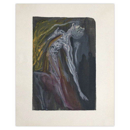 Salvador DALI Divina Commedia Inferno 09 - Le Erinni (xilografia) 1960