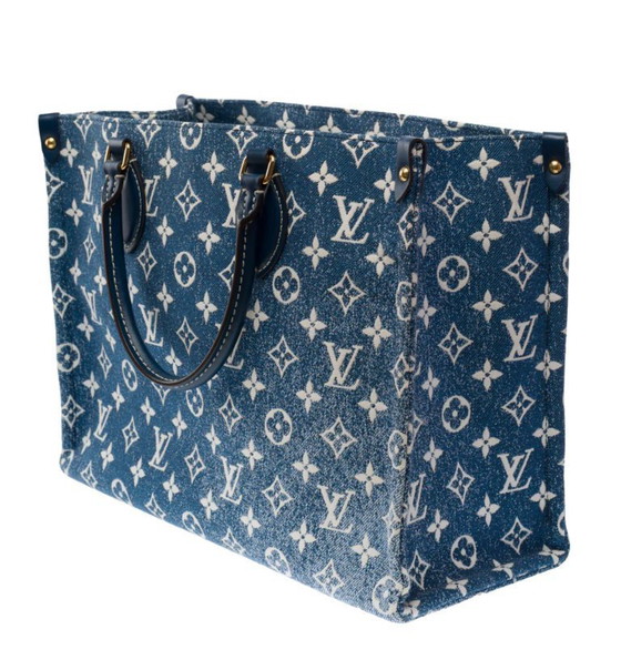 Image 1 of Borsa LOUIS VUITTON Onthego en Denim Bleu - 103480 Prezzo di vendita