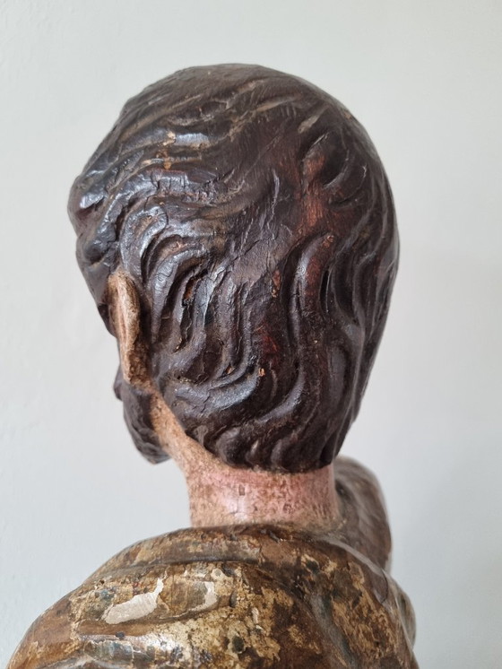 Image 1 of Estatua de madera antigua del siglo XVII/XVIII