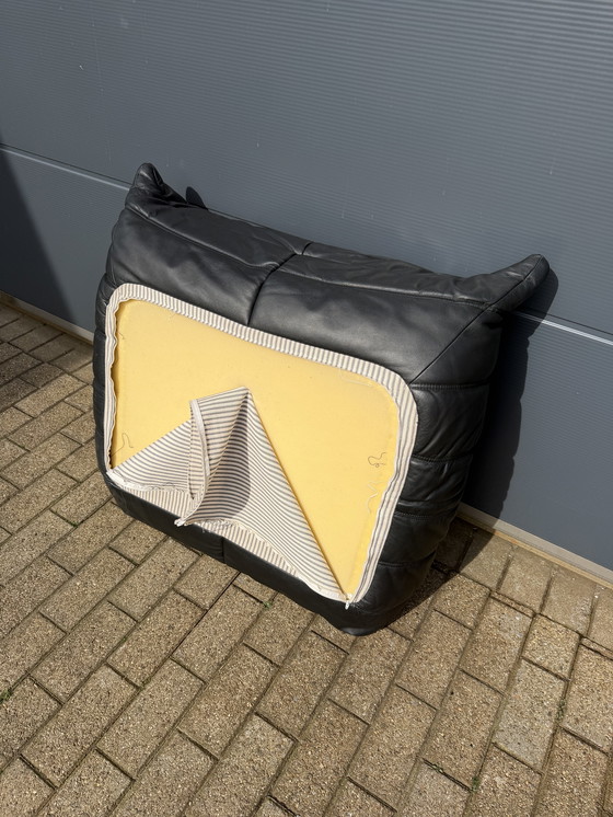 Image 1 of 100% authentic Togo Ligne Roset pouf in original black leather