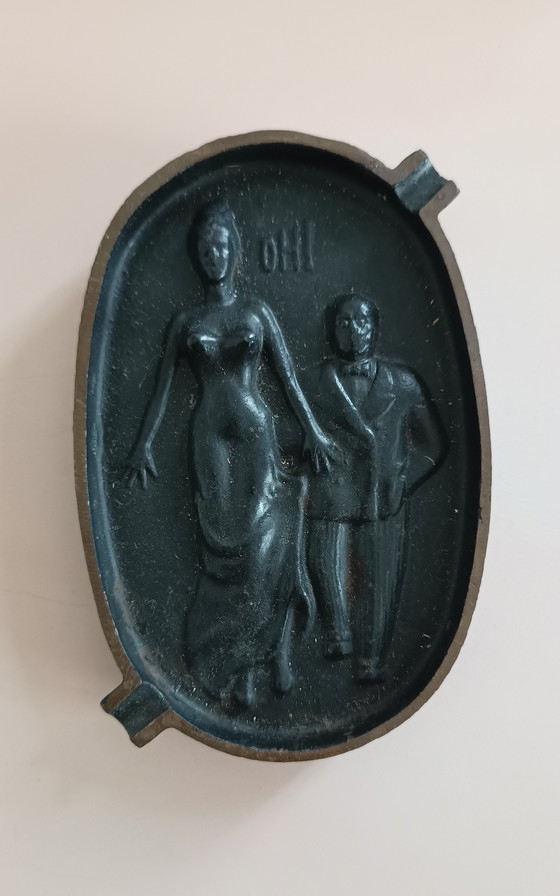 Image 1 of Ondeugende Bronzen Vijftiger Jaren Asbak