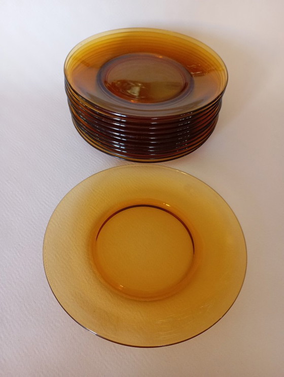 Image 1 of Vereco vintage amber dinner plates