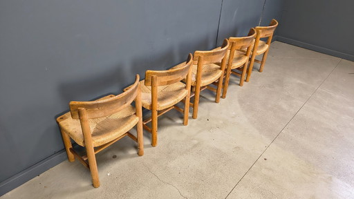 Rainer Daumiller grenenhouten eetkamerstoelen voor Hirtshals Savvaerk - set van 5 - jaren 70