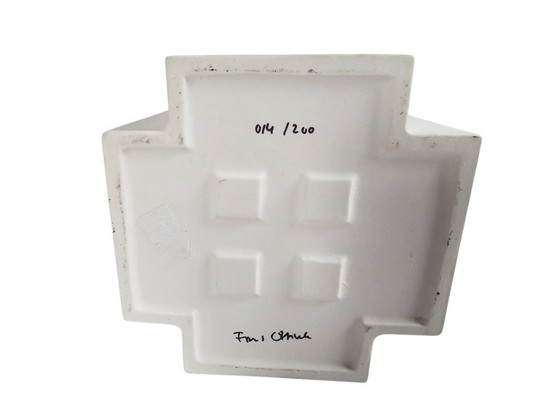 Image 1 of StudioZAND - Frant Ottink - geometric porcelain vase - unglazed porcelain - 2000