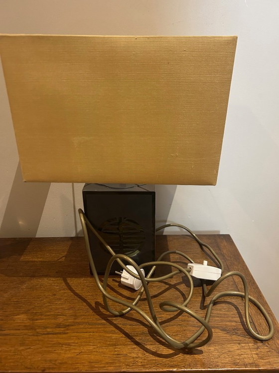 Image 1 of lampe en métal et laiton 1970