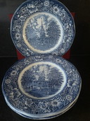 Liberty Blue vintage Plates Staffordshire Ironstone