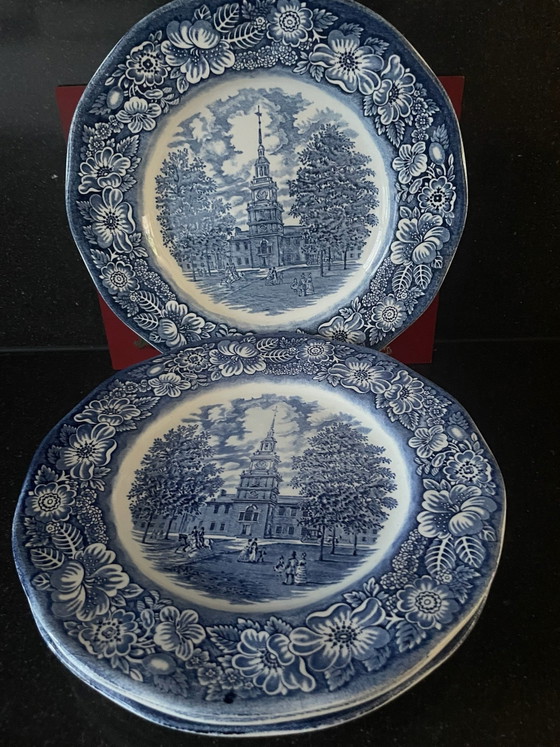 Liberty Blue vintage Plates Staffordshire Ironstone, Crockery, Ceramic (photo 2 of 15)