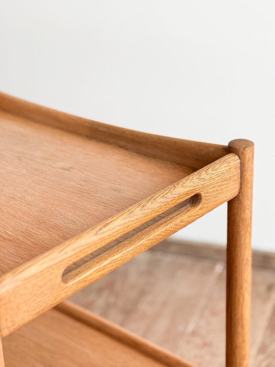Image 1 of Scandinavian Oak Bar Trolley by Hans Wegner for Andreas Tuck, Mid Century