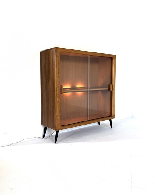 Vintage teak display cabinet, Dyrlund '80