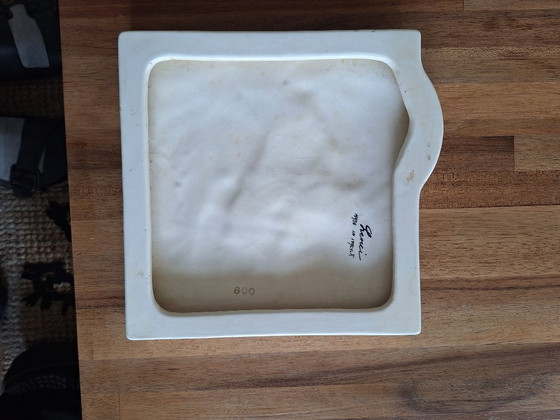 Image 1 of Placa en relieve de cerámica policromada italiana