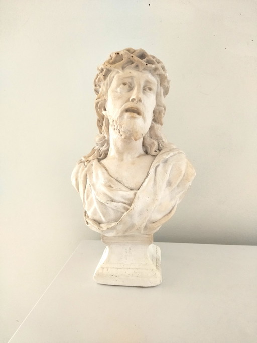 Gipsen Buste Christus met Doornen 30 cm Togneri