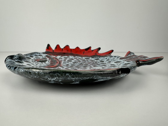 Image 1 of Vintage fat lava bowl - fish - Vallauris ceramics