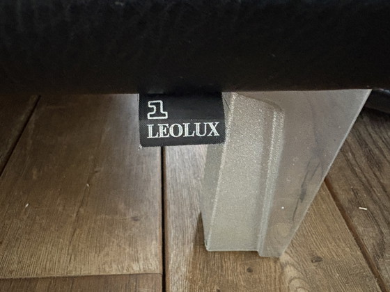 Leolux 2-Sitzer-Sofa Leder schwarz, Set mit 2 Sesseln – Leather, Metal (photo 10 of 15)