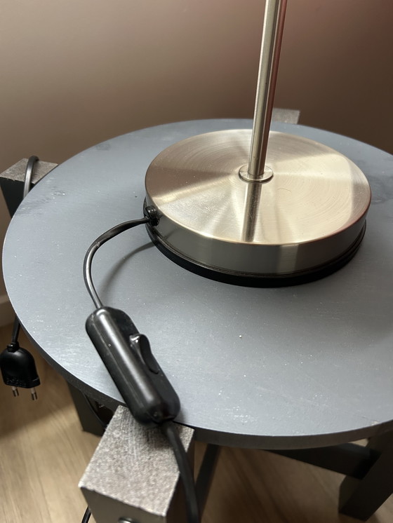 Image 1 of Scandinavian Design Chrome Dimmable Frosted Glass Table Lamp