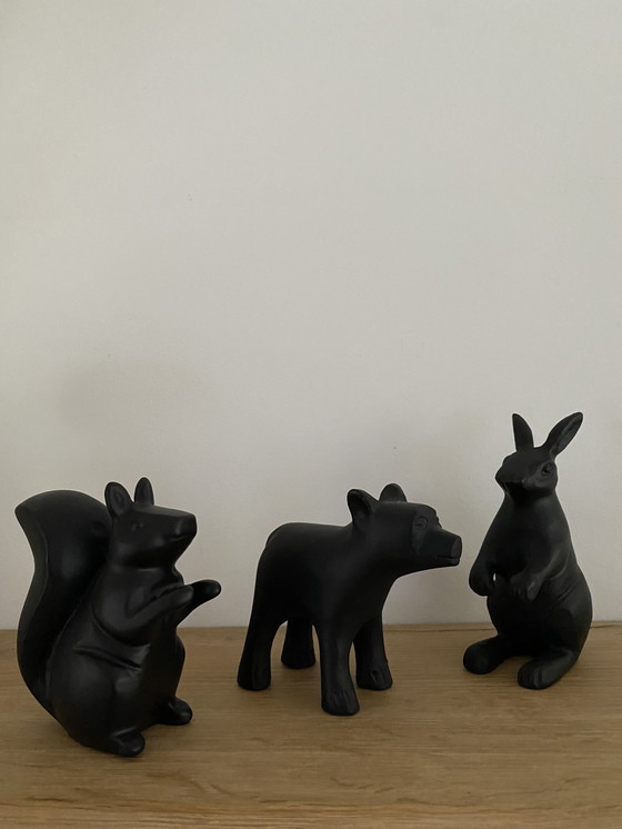 Image 1 of Vintage stalen dierenbeeldjes van Ikea
