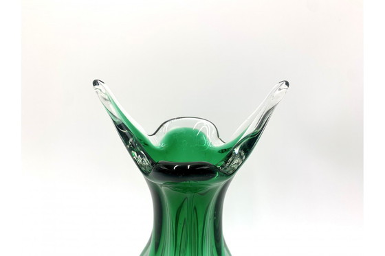 Image 1 of Vase vert Egermann, République tchèque, 1970