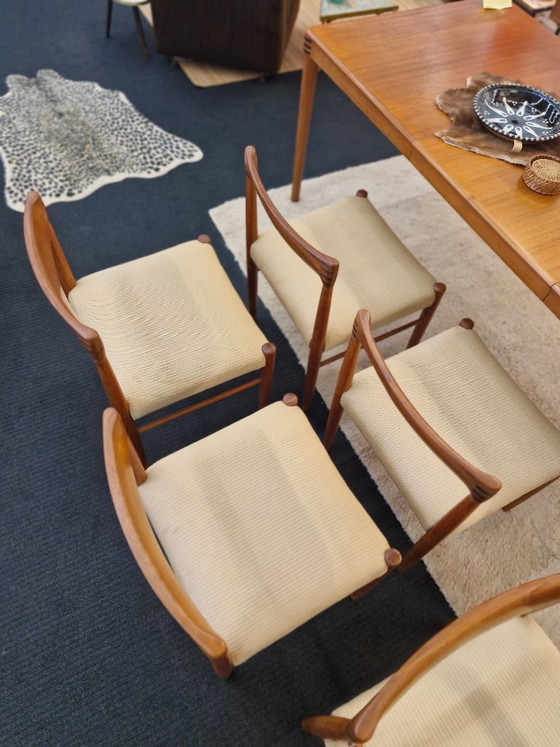 Sedie da pranzo Bramin design danese - set 5 pezzi, Tessile, Beige (foto 7 di 13)