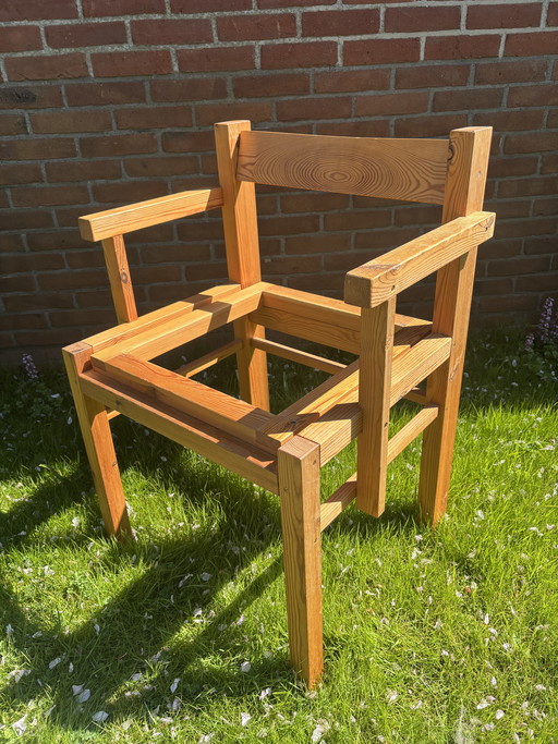 Chair modernism brutalism inspired by Rietveld style