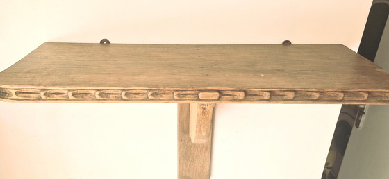 Image 1 of Wandregal aus massiver Eiche- Rustikaler Louis XVI-Stil