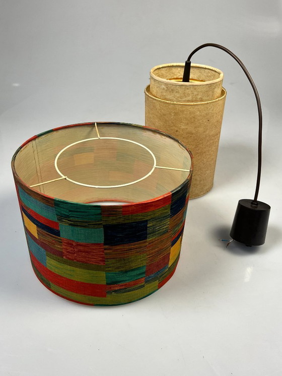 Image 1 of Vintage Hanglamp Met Gekleurde Kap, Duitsland 1970's