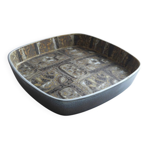 Mid-century modern pottery or faience bowl or plate by Nils Thorsson for Royal Copenhagen, Denmark, 1970s