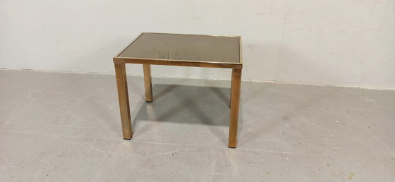Image 1 of Belgo Chrom Dewulf smoked glass side table 