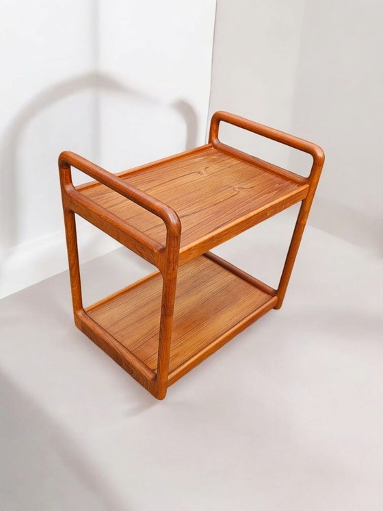 Image 1 of Mid - Century Cado Danish teak side table side trolley bar trolley 1970s Made in Denmark