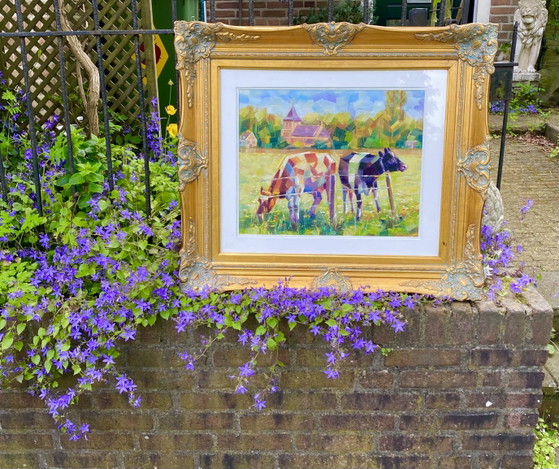 Image 1 of Calves at the old church in Oosterbeek