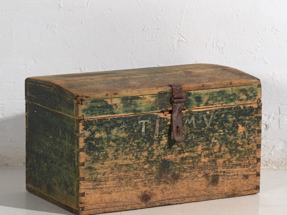 Antike grüne Kiste (ca. 1920) #70 – Kommoden, Rustic (photo 2 of 34)