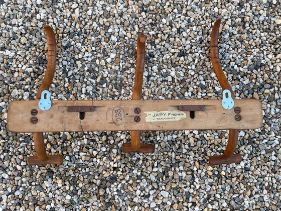 Image 1 of Bugholz, Wandhalterung, Garderobe und Hutständer von Japy Frères, ca. 20er/30er Jahre