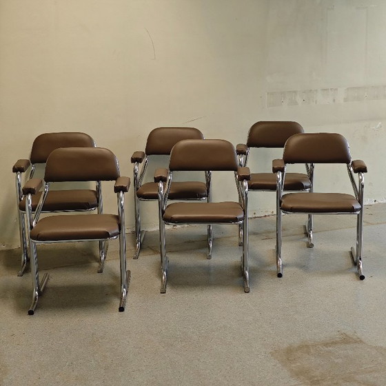 Vintage Jerry Johnson Eetkamerstoelen – Skai (photo 6 of 11)
