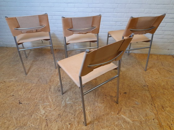 Martin Visser Set Sedie da pranzo SE 06 – Spectrum, Leather, Metal (photo 2 of 11)