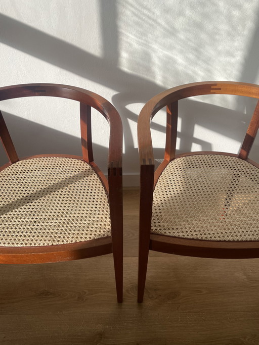 2 chaises vintage en rotin Rotan