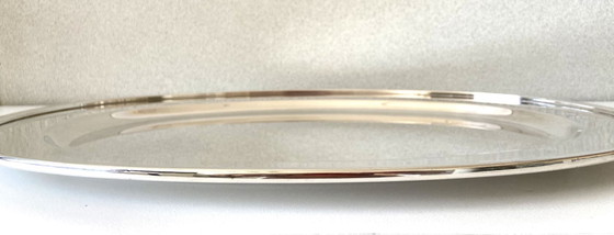 Elegant Tableware Large Stainless Steel Silver Platter Bouillet & Bourdelle 1940 – Bouillet Bourdelle (photo 3 of 7)