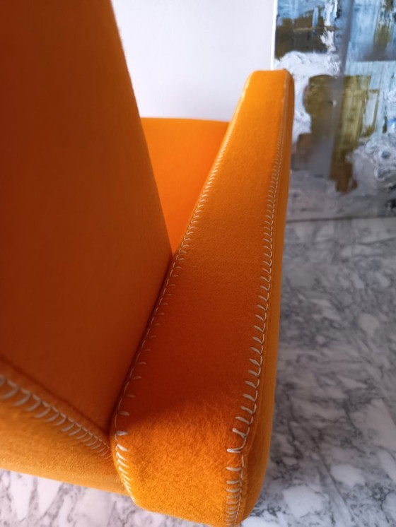 Image 1 of Fauteuil CASSINA Utrecht 637 en Laine Kvadrat Orange 13L par Gerrit Thomas Rietveld