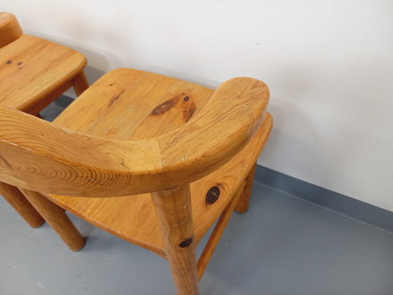 Image 1 of Suite von 4 Sesseln im Stil von Rainer Daumiller aus Kiefer aus den 60er 70er Jahren