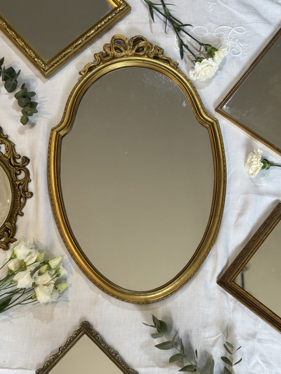 Image 1 of Miroir vintage doré 